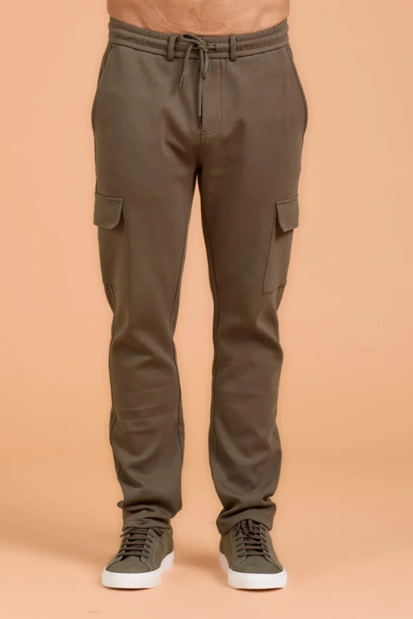 PANTALONE IN FELPA CARGO LUNGO IN MODAL – UK04645