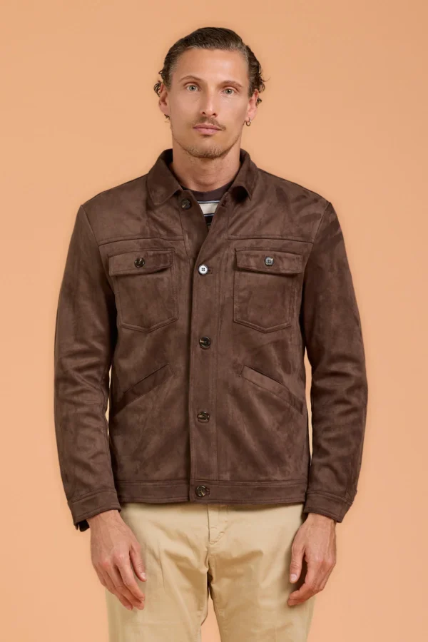 GIACCA SUEDE QUATTRO TASCHE – UK05211