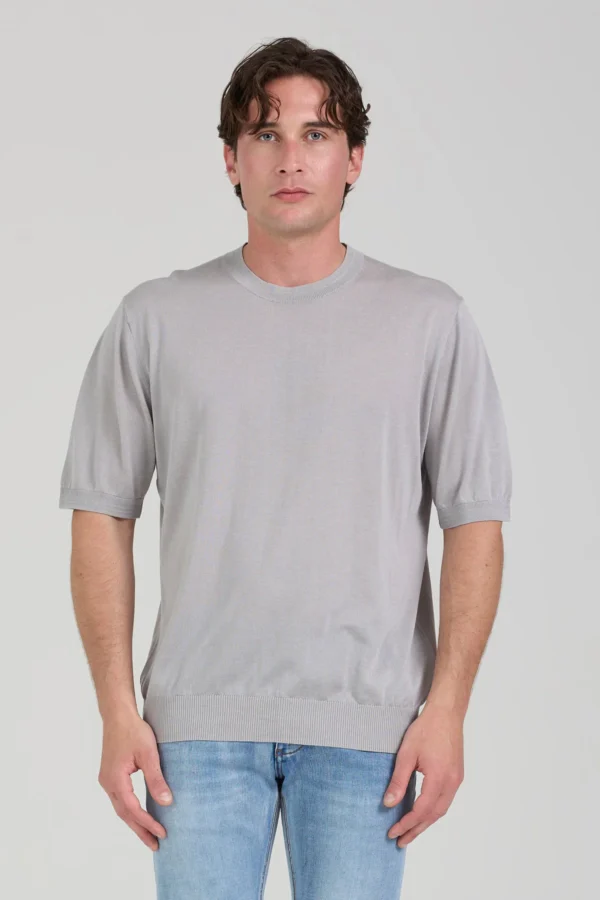 T-SHIRT IN MAGLIA CON LAVORAZIONE – UK05223