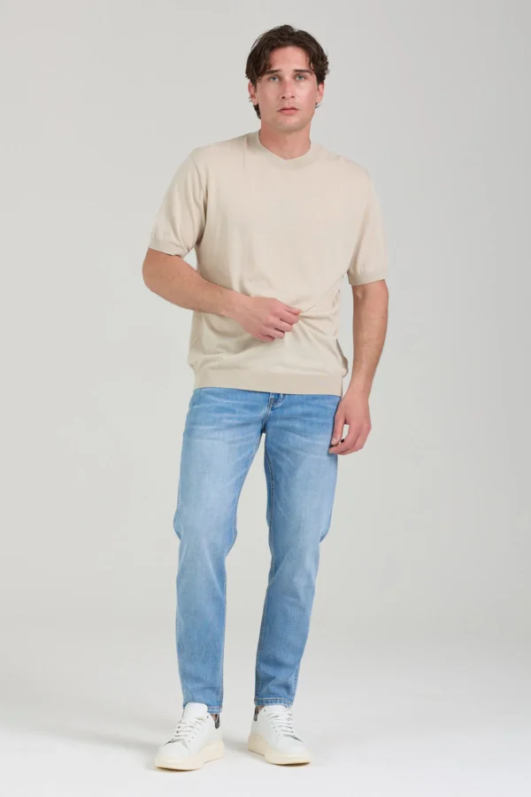 T-SHIRT CON COSTINA COLLO E FONDO – UK05224