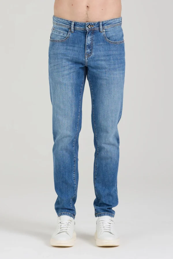 ADAM DENIM SLIM LAV.MEDIO-SCURO 10,5OZ – UK05407