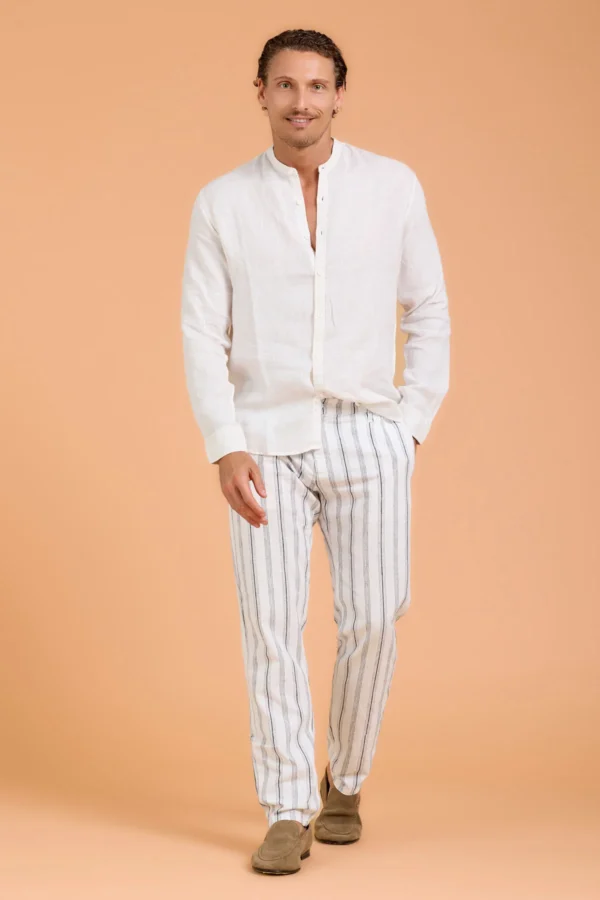 CAMICIA LINO COLLO FRANCESE – UK05605