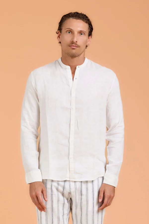 CAMICIA LINO COLLO FRANCESE – UK05605