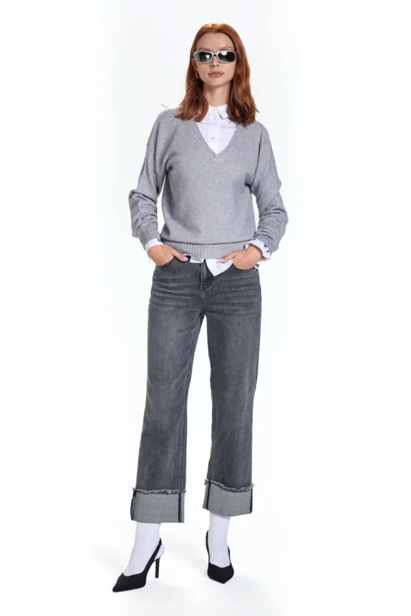 YARA DENIM RELAXED LAV.GREY – DT03209