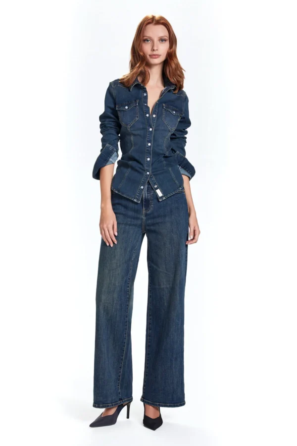ELISA DENIM WIDE LEG LAV.MEDIO/SPORCATO – DT03210