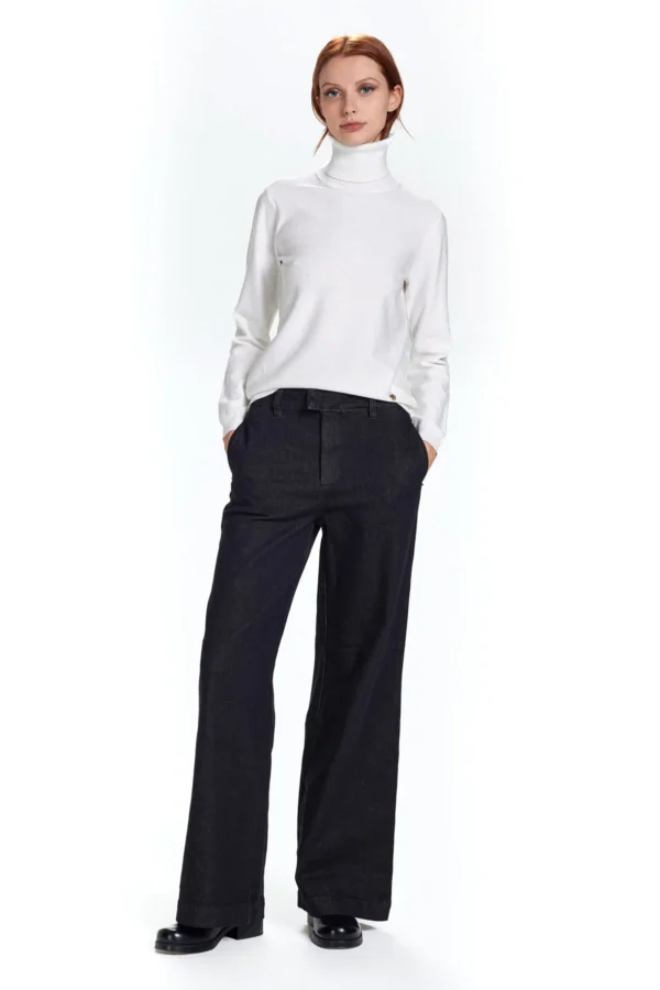 BRITNEY DENIM WIDE LEG LAV.BLACK ONE WASH – DT03217