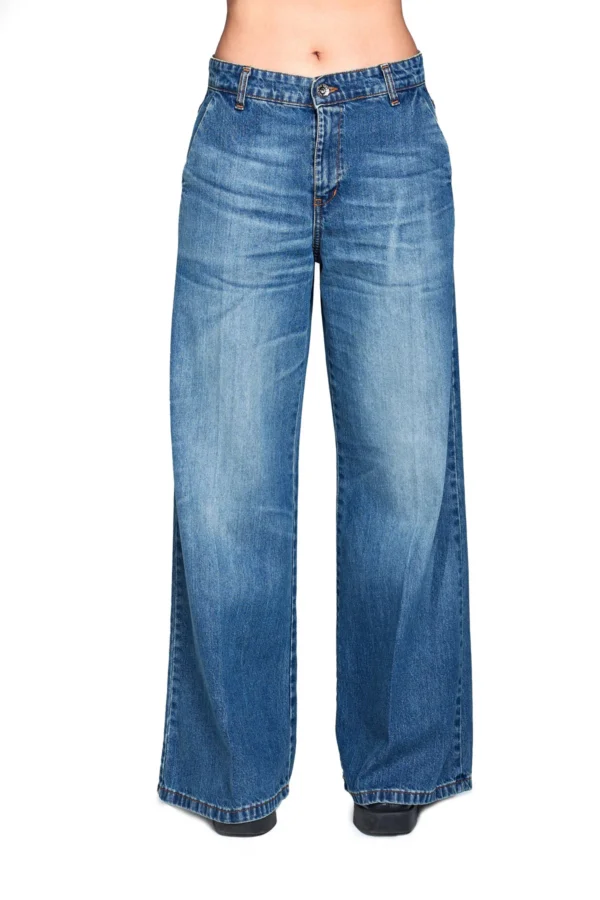 GIULY DENIM WIDE LEG LAV.MEDIO – DT03939