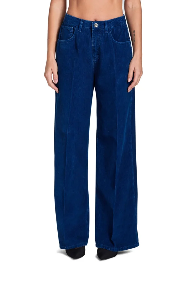 ELISA WIDE LEG IN VELLUTO – DT04000