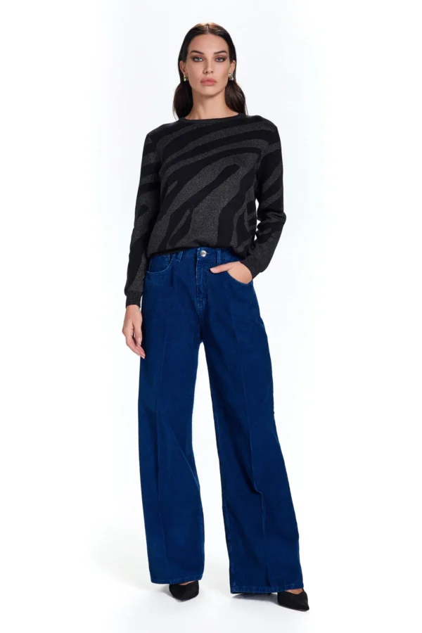 ELISA WIDE LEG IN VELLUTO – DT04000