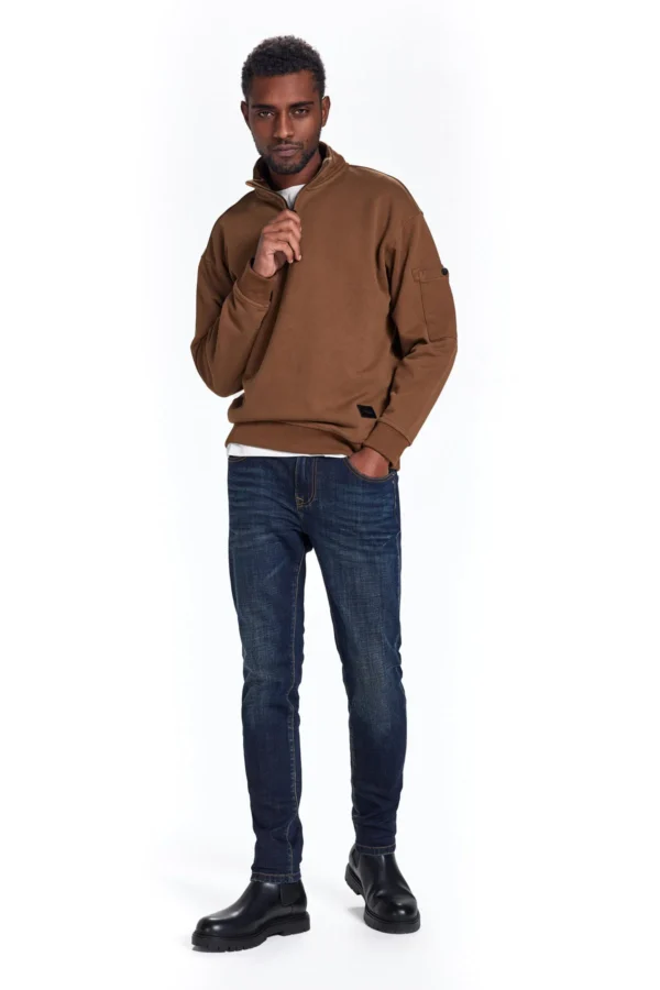 ADAM DENIM SLIM LAV. SCURO TRAMA TINTA – UT05104